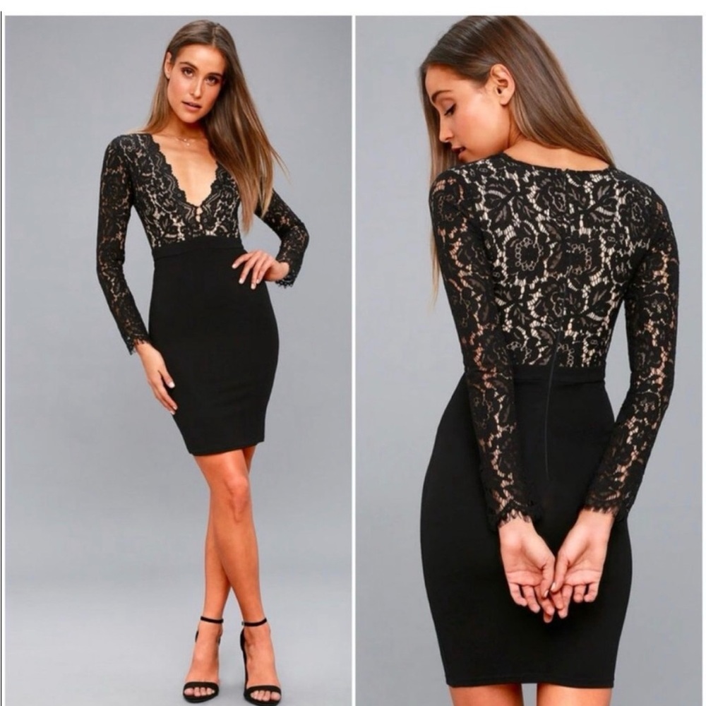 Lulu’s Black Lace Dress